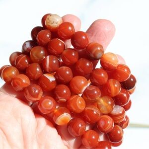 Carnelian 8mm crystal stretch bracelet